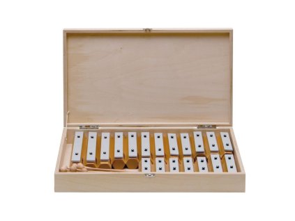 goldon set 19 kamenu metalofonu v drevenem boxu 11615