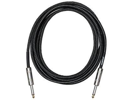 CASCHA Standard Line Guitar Cable Straight Black Tweed 6m
