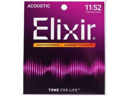 elixir nanoweb phosphor bronze custom light