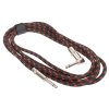 AMUMU Woven Instrument Cable Red Angled 3 m