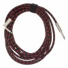 AMUMU Woven Instrument Cable Red Angled 5 m