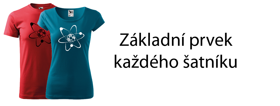 Ručně malované triko - Atom