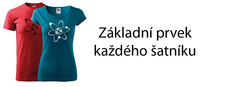 Ručně malované triko - Atom