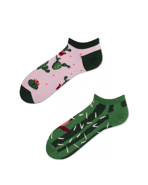 Kotníkové ponožky - vzor Kaktus