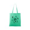 Plátěná taška Handy světle zelená s černým motivem - Atom