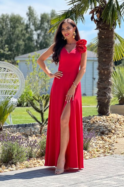 Maxi Šaty Elizabeth Collection Anabel malinové