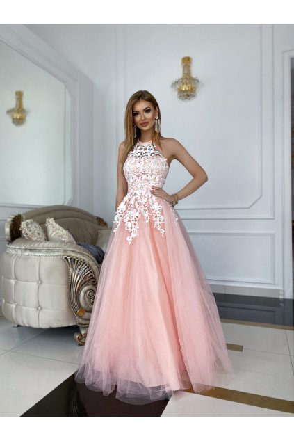 Maxi Šaty Pretty Women Lolita tmavě broskvové