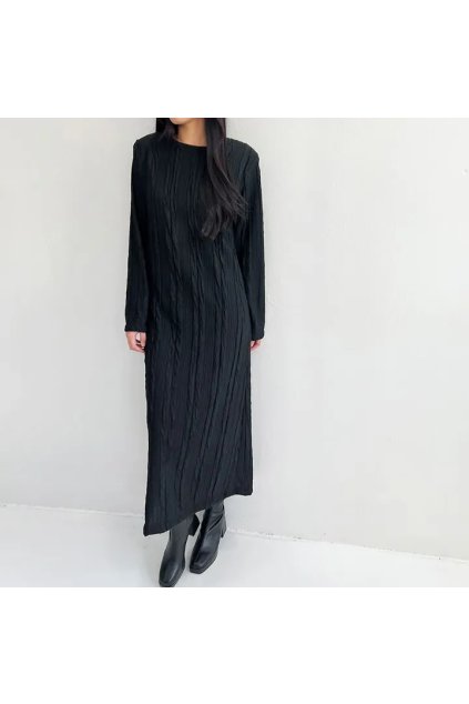 Plizované Šaty ICHI černé