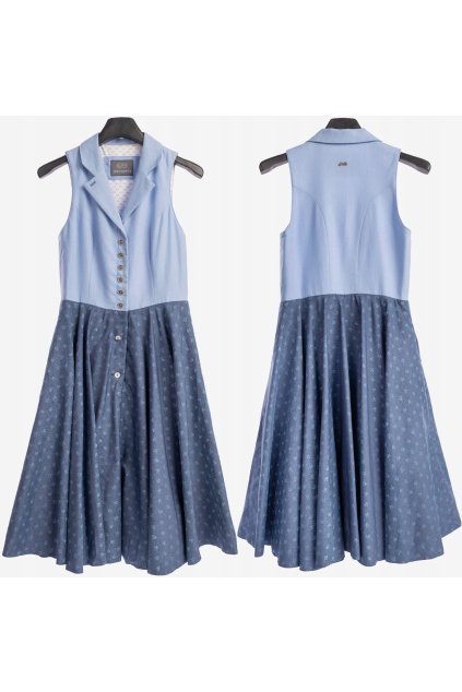 Sukienka Damska Bawarska Folkowa Tradycyjna Niebieska Juli von CS r 38