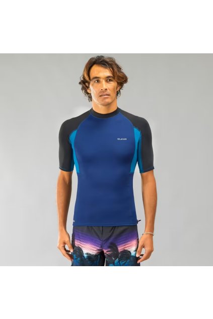 panske tricko s kratkym rukavem s uv ochranou surf top 500 modredfd