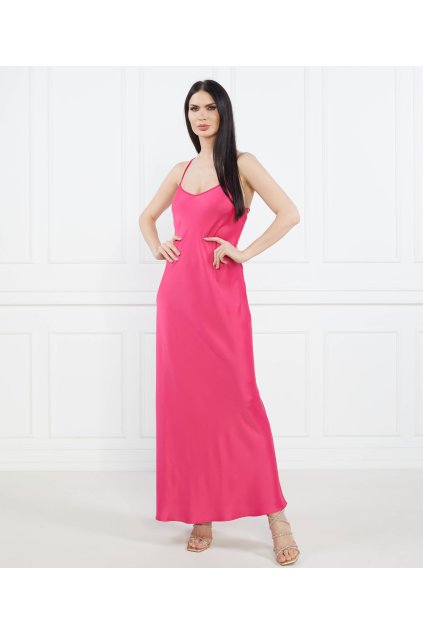 Saténové maxi šaty ALCESTE MAX&Co. Pink