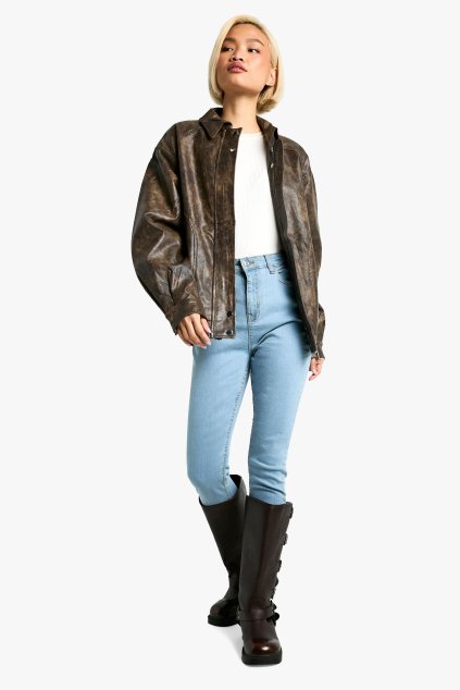 female light blue butt shaper high rise skinny jeans