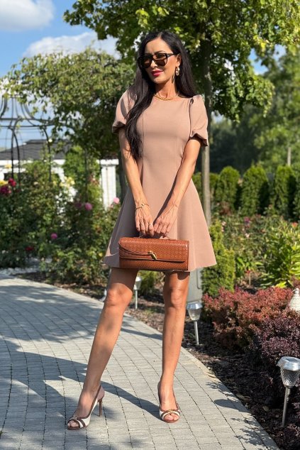 Mini Šaty Elizabeth Collection Chanel Cappuccino