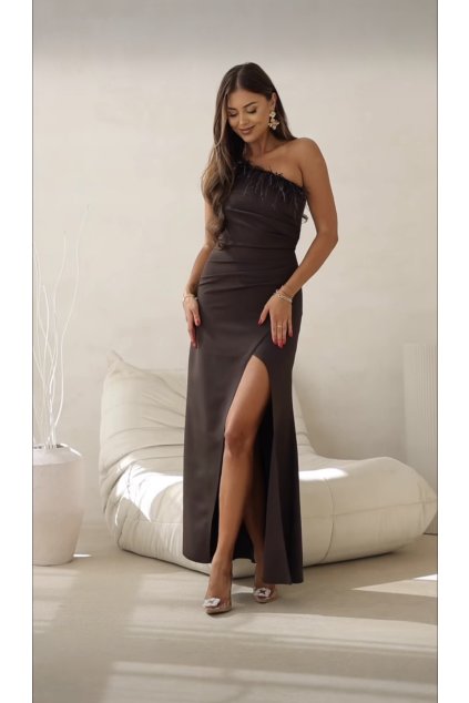 Maxi Šaty ForYou Marcelina hnědé