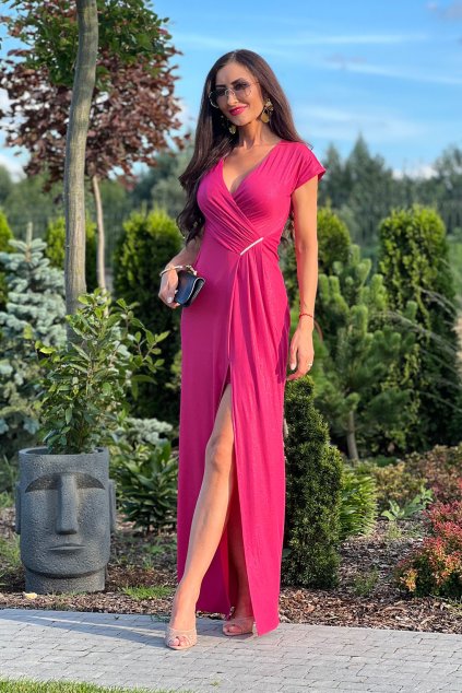 Maxi Šaty Elizabeth Collection Diana fuchsia