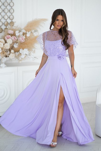 Maxi Šaty Bicotone Nesta lila