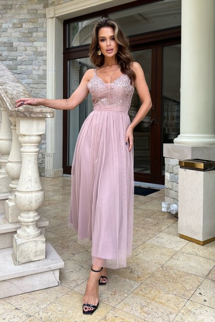 Šaty Bicotone Mia růžové