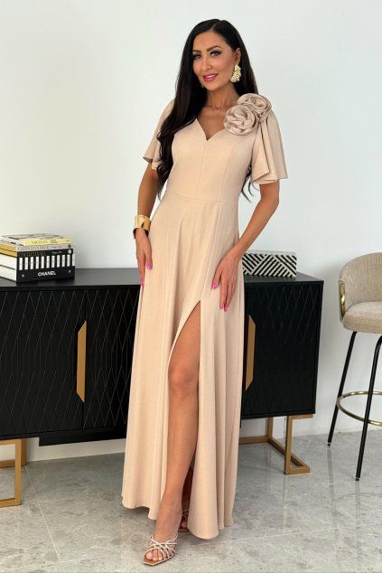 Maxi Šaty Elizabeth Collection Liwia béžové