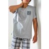 Pánské pyžamo Muzzy Bronx šedé