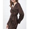 Šaty Monki Satin Wrapped hnědé
