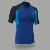 panske tricko s kratkym rukavem s uv ochranou surf top 500 modre