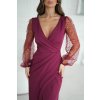 Maxi Šaty Bicotone Laura Burgundy