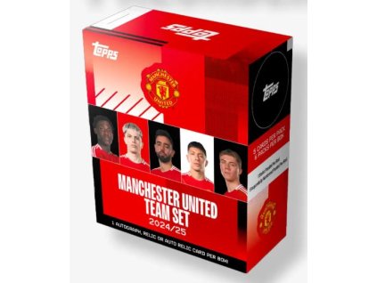 Fotbalové karty 2024/25 Topps Manchester United FC Official Team Set Box
