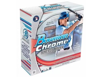 Rookieshop baseballové karty 2025 Topps Chrome Bowman Baseball Mega Box