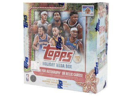 Rookieshop basketbalové karty 202526 Topps Holiday NBA Basketball Mega Box