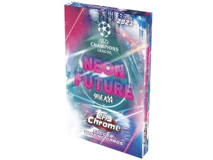 Rookieshop fotbalové karty 2021 Topps UEFA Champions League Chrome Steve Aoki Neon Futures Soccer Hobby Box