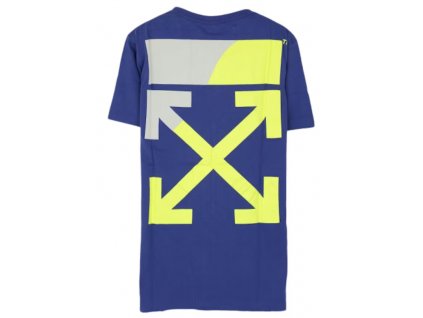 OFF-WHITE oversize Fit Split Logo Print T-shirt Blue