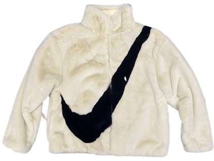 Nike Womens Oversized Swoosh Logo Jacket White