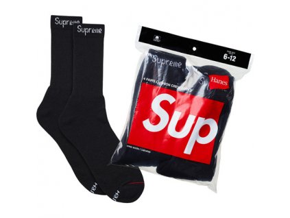 Supreme/Hanes Crew Socks Black