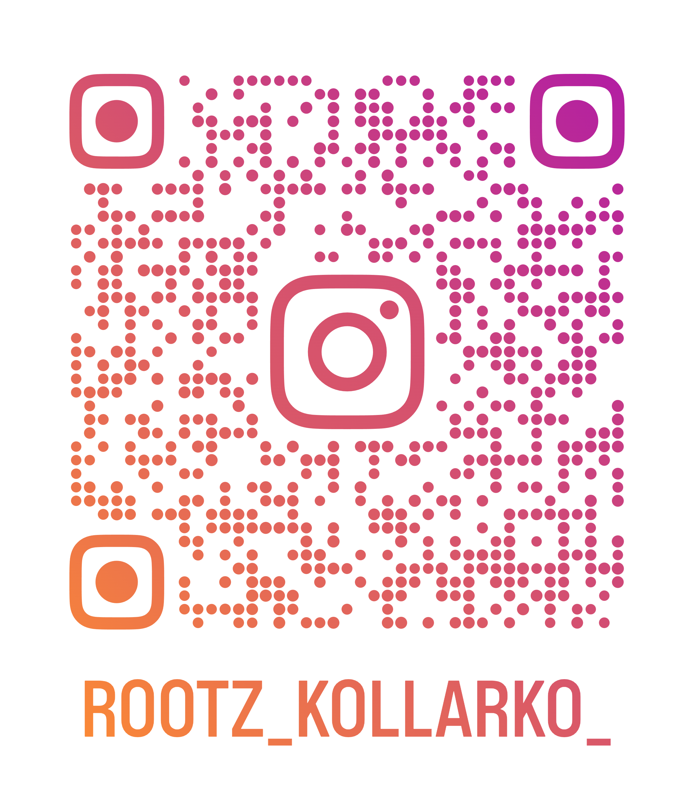 QR kód Instagram profilu ROOTZ Bratislava Kollárovo námestie