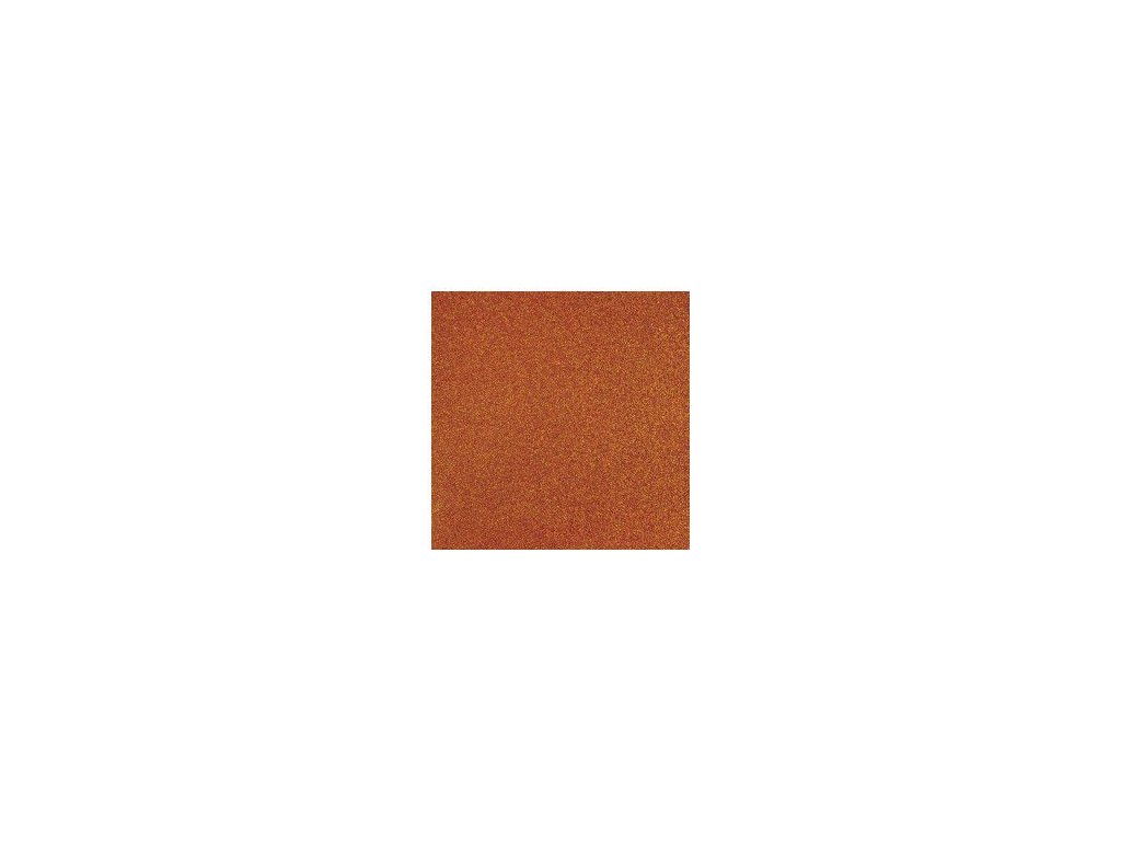 Glitrový papír - oranžový, 30,5x30,5cm, 200 g/m2