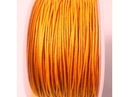 Voskovaná šňůra 1 mm oranžová