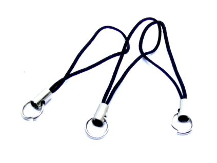 Šňůrka na mobil - černá