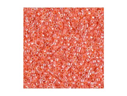 MD 11/0  Lined Crystal Salmon Luster
