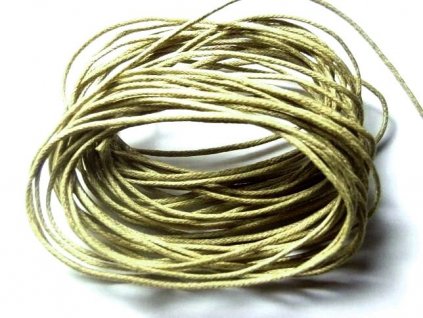 Voskovaná šňůra 1 mm khaki