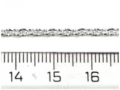 Bižuterní řetízek 3x2mm stříbrný