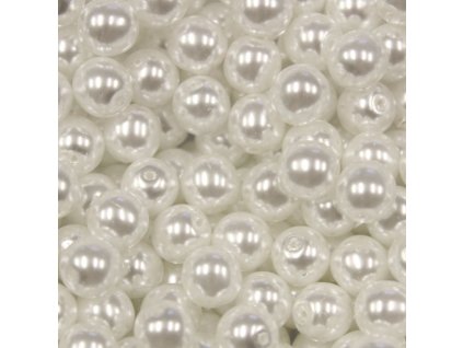 Voskované perly 5 mm bílé