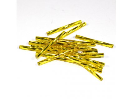 Trubičky kroucené 25 mm žluté