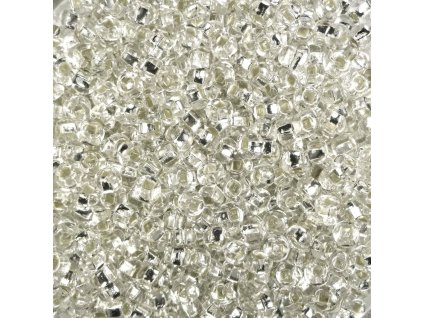 Preciosa rokajl 6/0 stříbrný (stř.)
