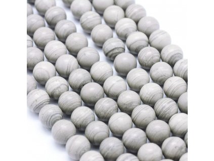 Jaspis pruhovaný šedý kulička 8 mm