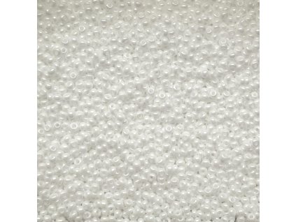 Preciosa rokajl 10/0 bílý s listrem