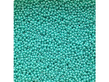 Preciosa rokajl 11/0 tyrkysový listr