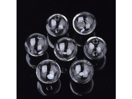 Skleněné foukané korálky čiré 10 mm