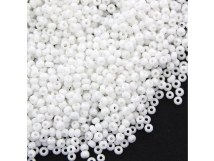 Preciosa rokajl 10/0 bílý