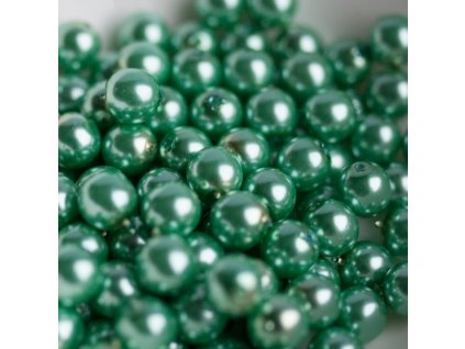 Voskované perly 8 mm zelené mint