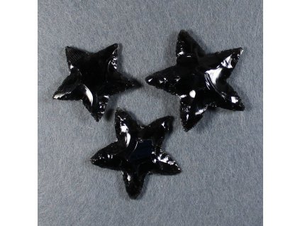 Štípaná hvězda Obsidián 3-4 cm